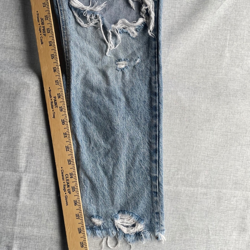 Free People Distressed High Waisted Straight Leg Jeans Womens Size 28 Blue - Picture 7 of 15